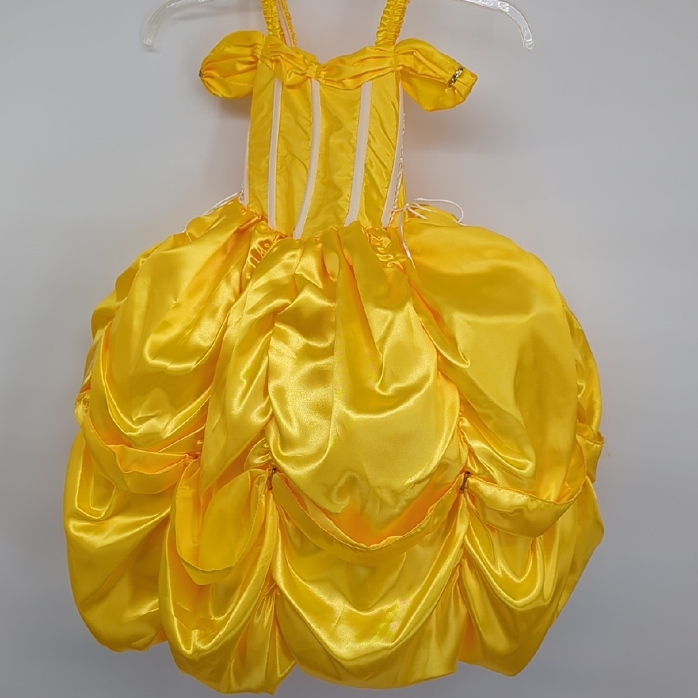 New Girl Yellow Princess Ball Gown Pretend Play Dress Up Belle Size 4